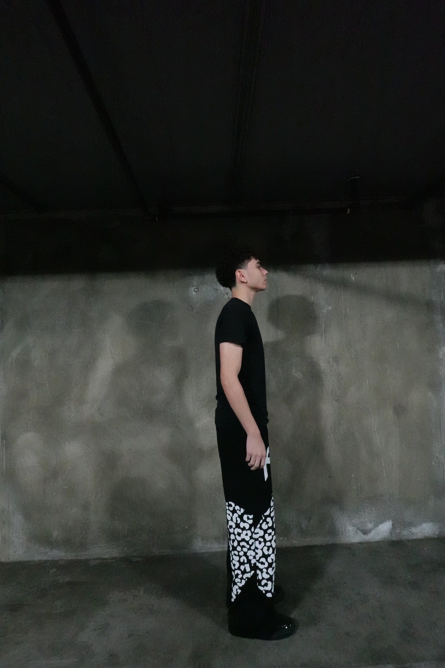 Black Leopard Sweatpants