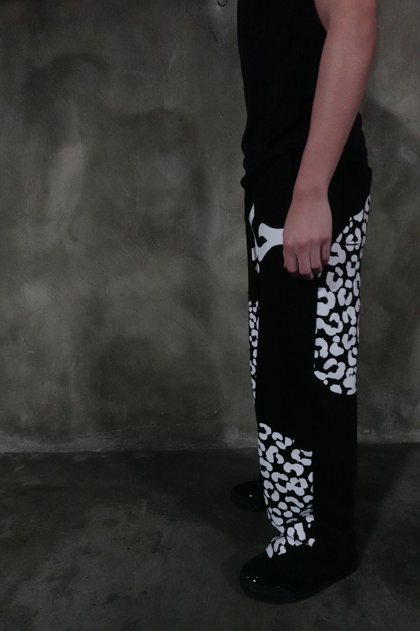 Black Leopard Sweatpants